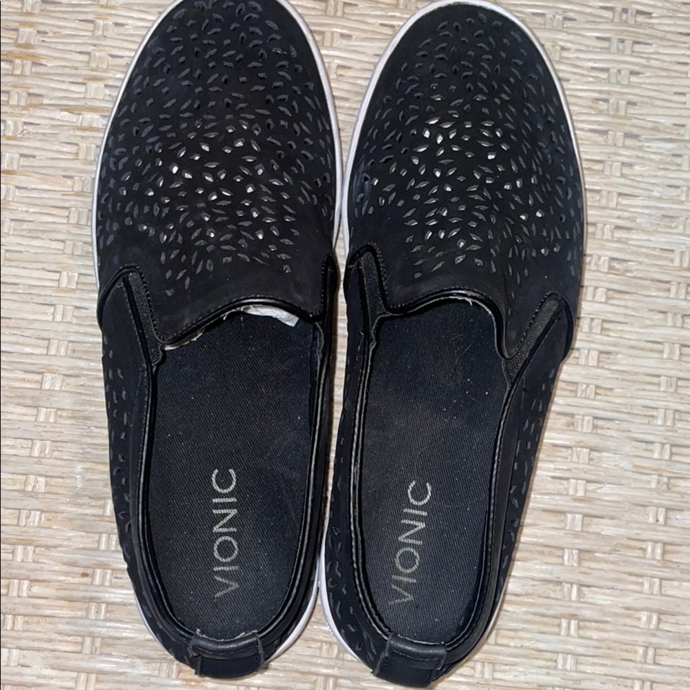 Vionic Black Slip-On Shoes